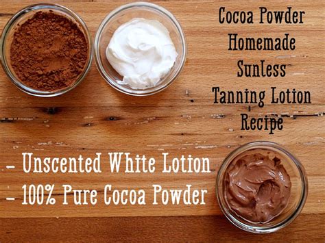 self tanner with cocoa powder.